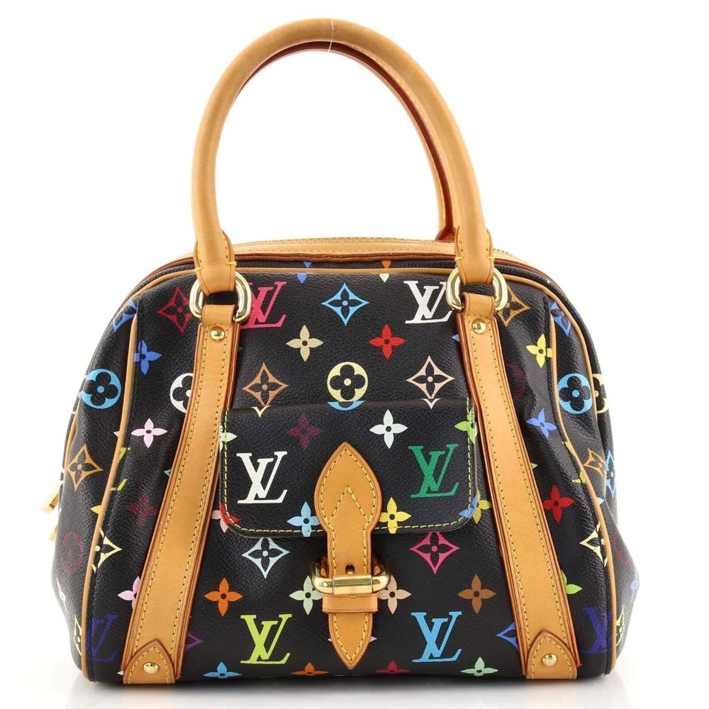 Priscilla Monogram Multicolor Black Handbag